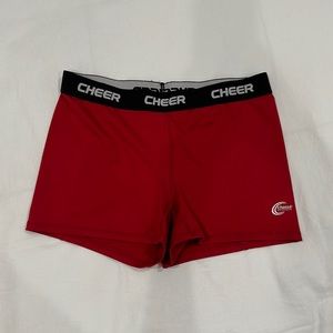 Chase Performance Red Cheer Spandex Shorts